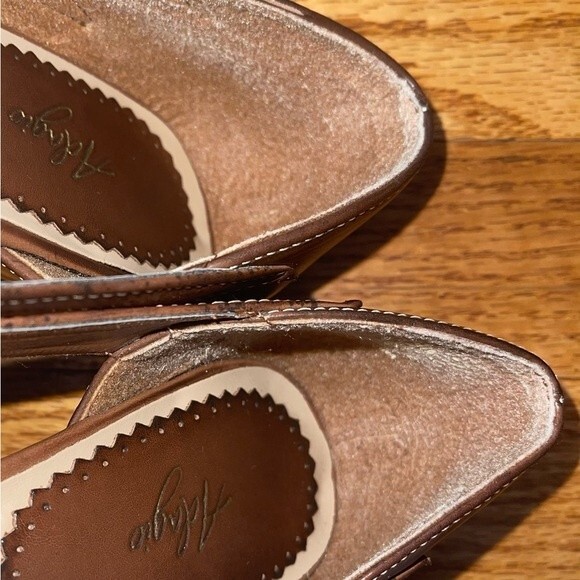 Adagio | Zella Whisky Brown Vegan Leather Wedges | Size 7.5 - Picture 8 of 12